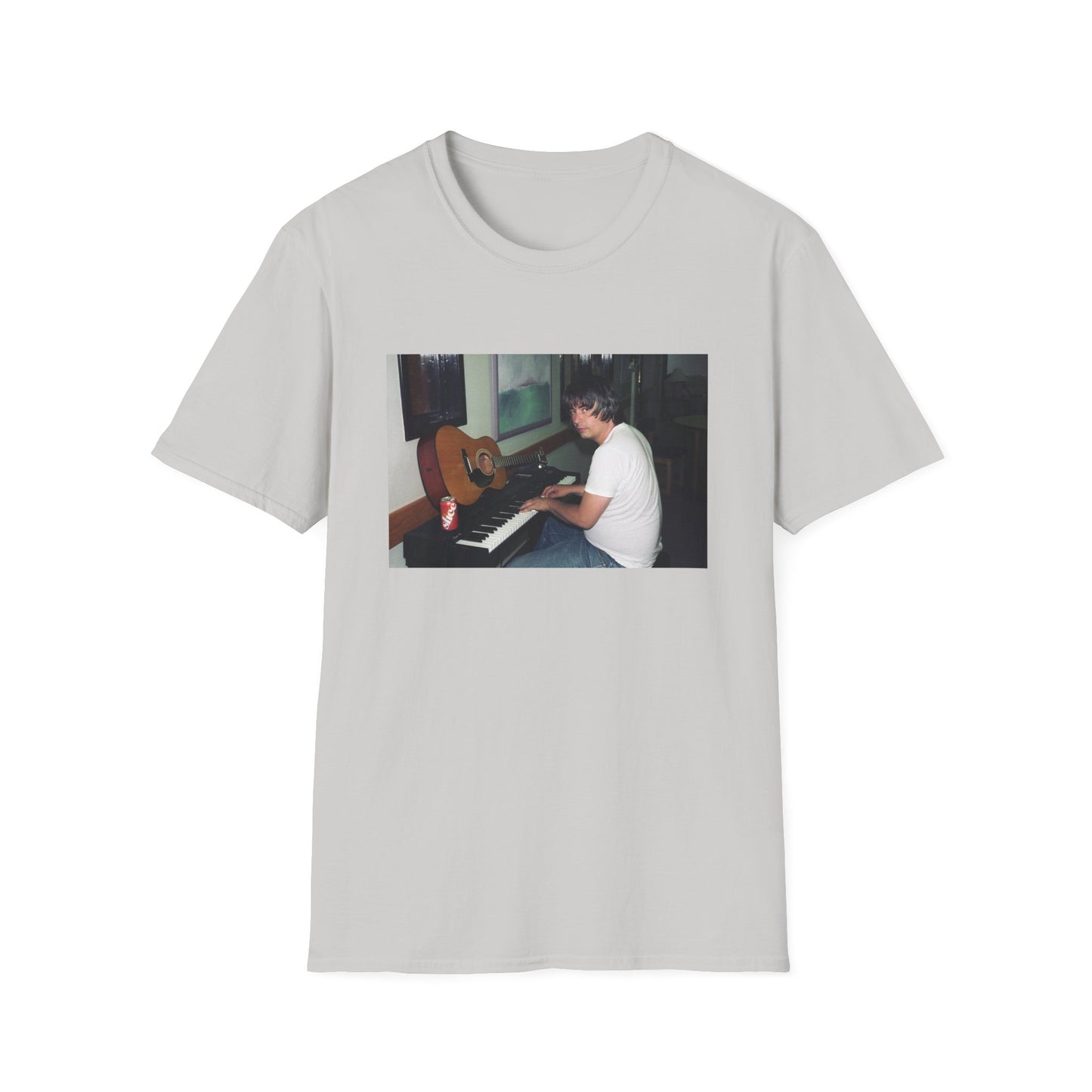 daniel johnston playing piano tshirt