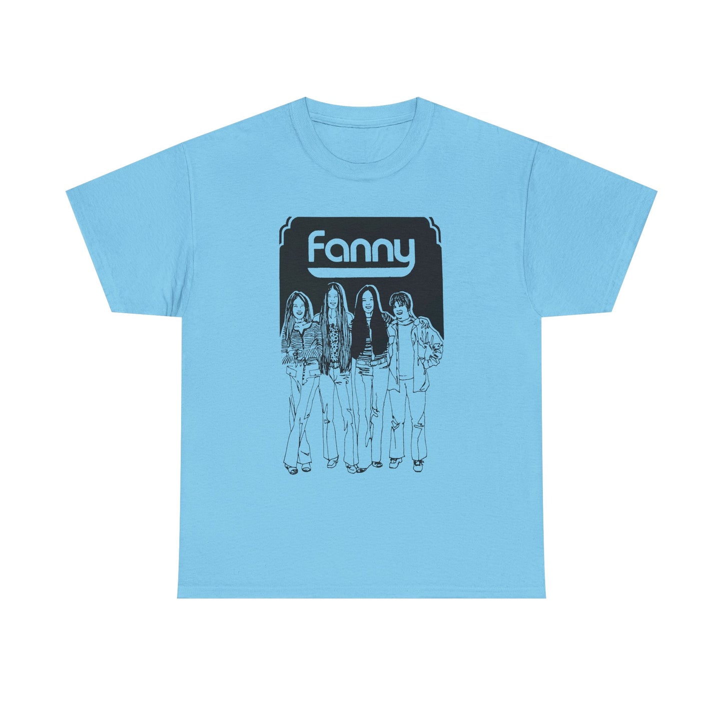 1970s rock n roll band fanny show poster tshirt