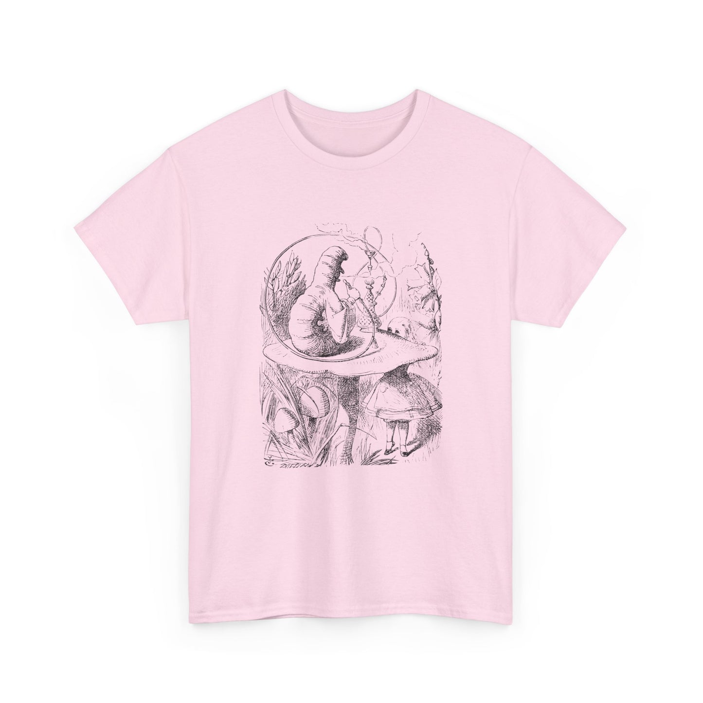 1865 alice's adventures in wonderland illustration by john tennial caterpillar tshirt