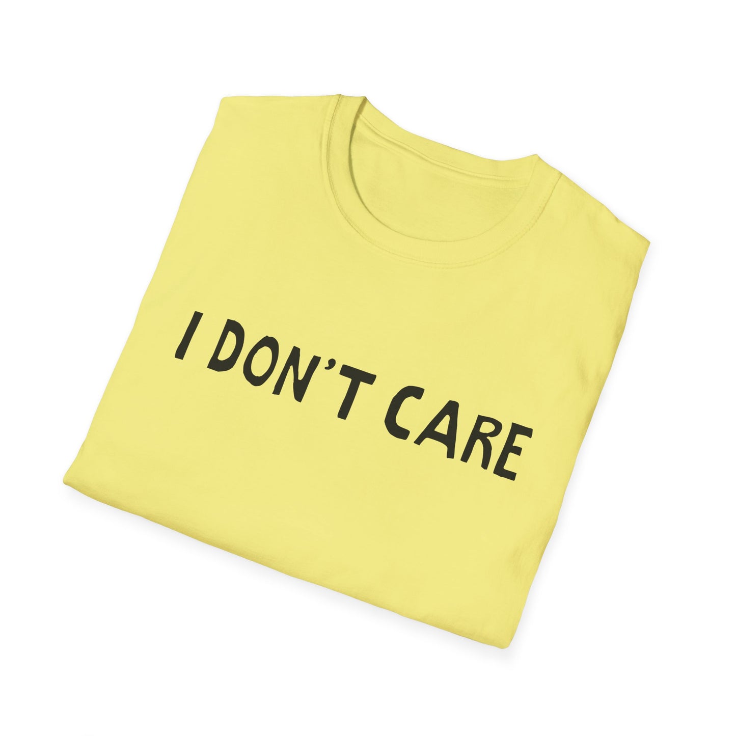i don't care hand drawn font tshirt