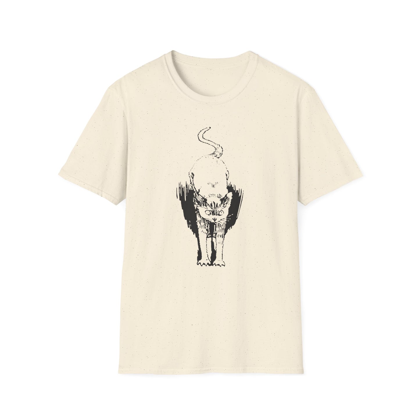 1896 spooked cat from songs for little people monograph illustration by h. stratton tshirt