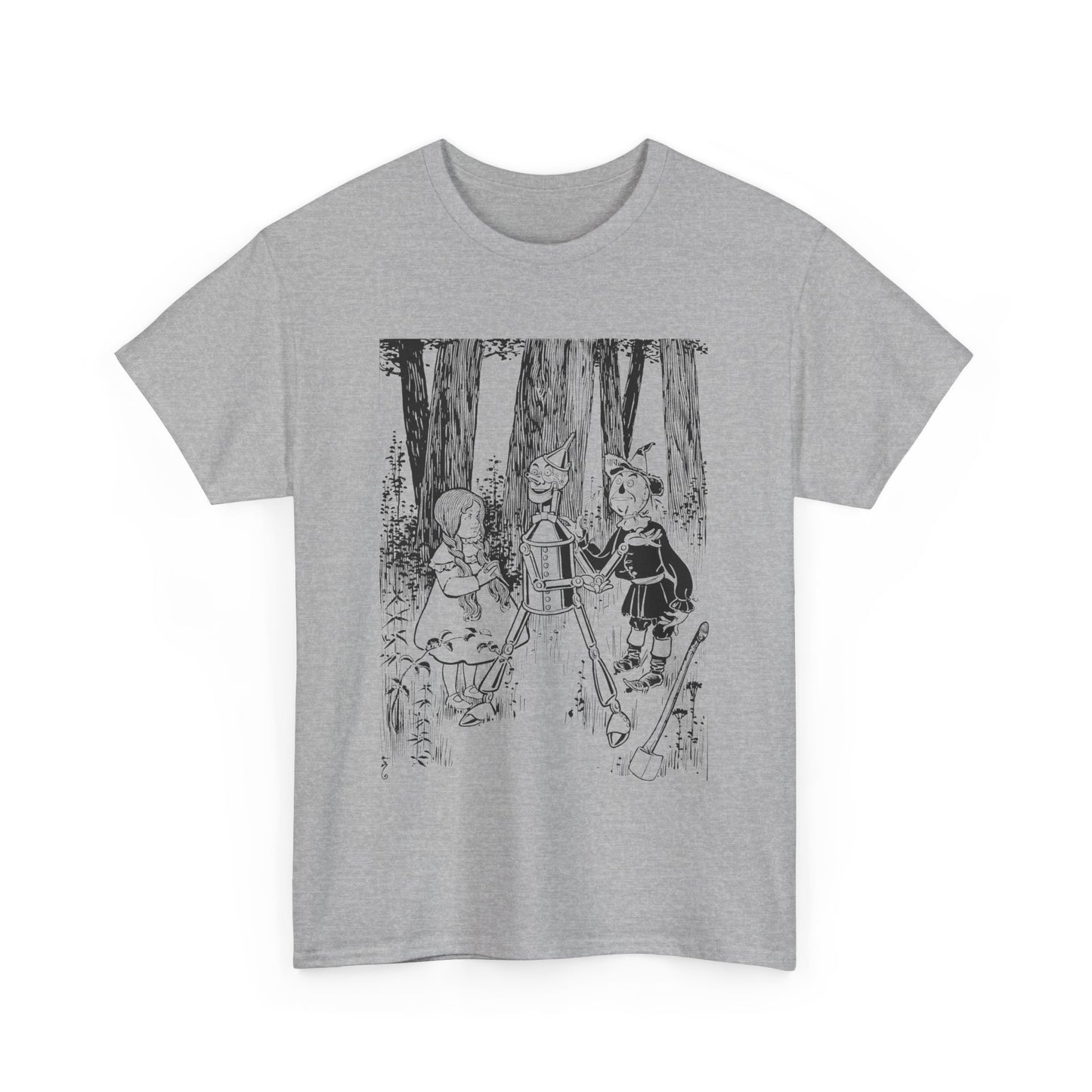 1900 w.w denslow's illustration for the wonderful wizard of oz dorothy and friends in forest tshirt