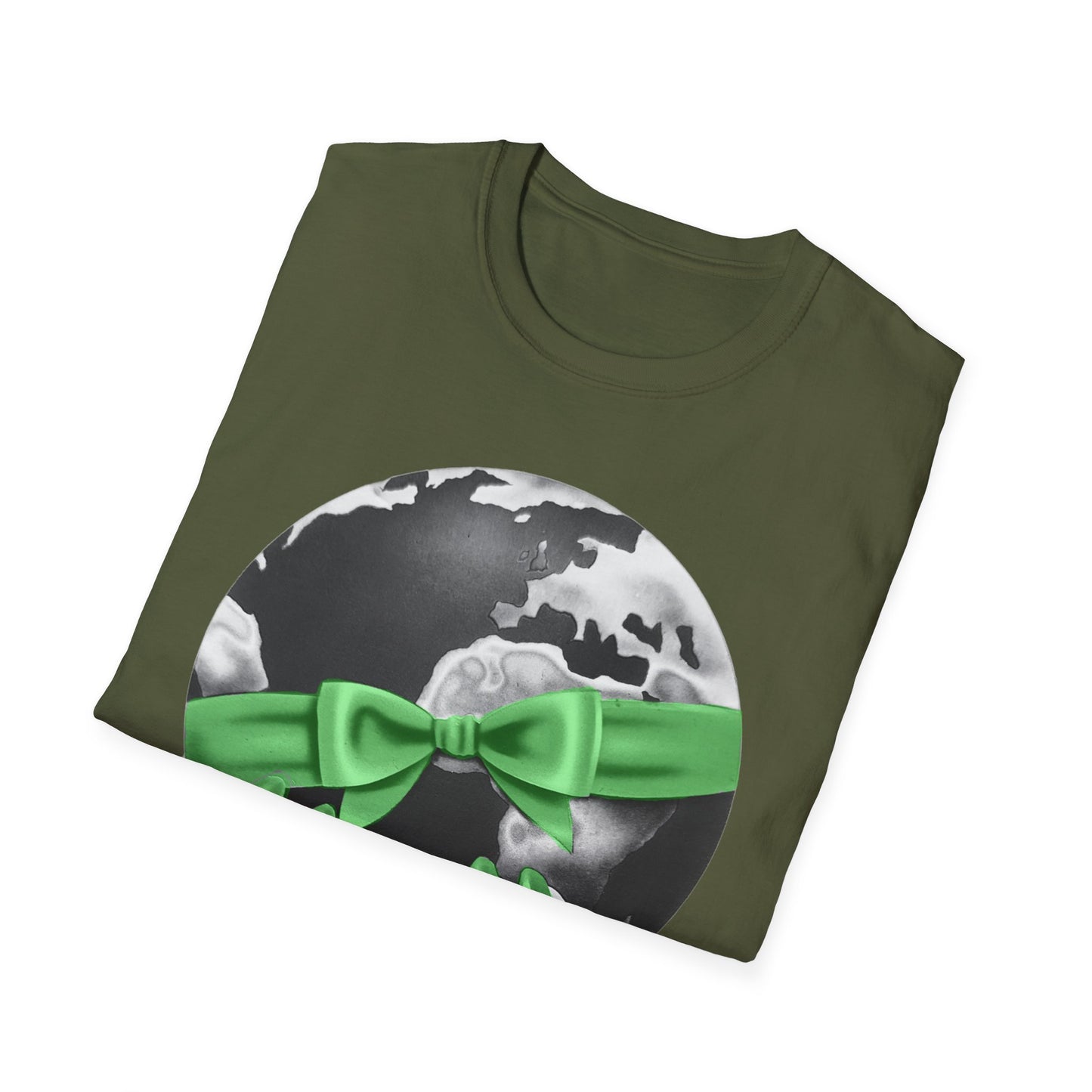 i'd give you the world 1980s graphic from a greeting card green nail version tshirt