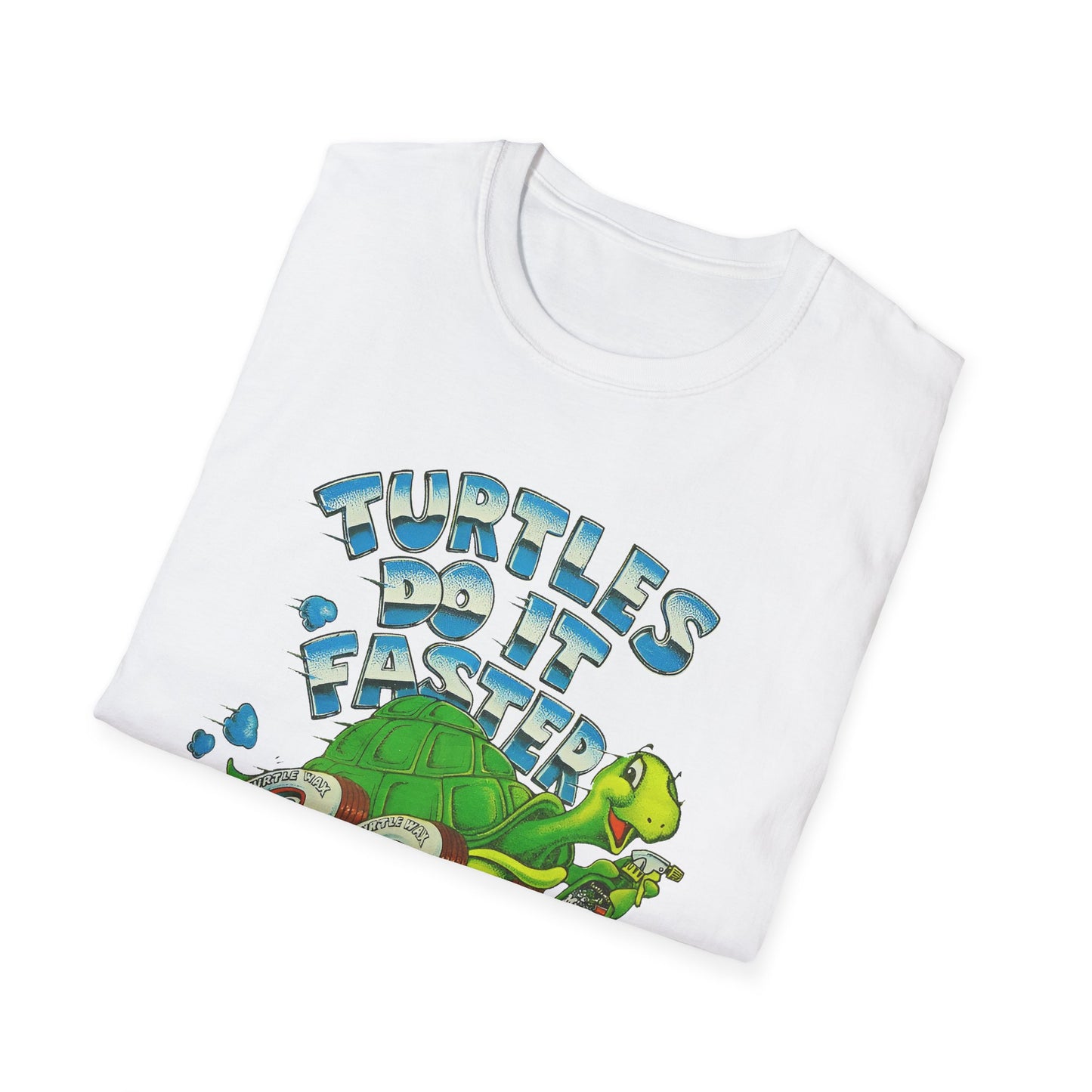 1980s turtle wax advertisement turtles do it faster reproduction tshirt