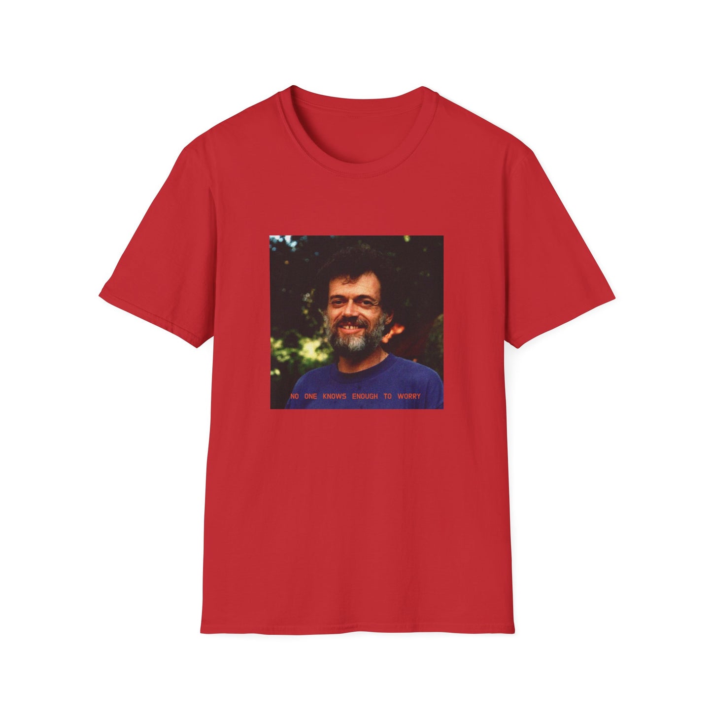 terence mckenna no one knows enough to worry tshirt