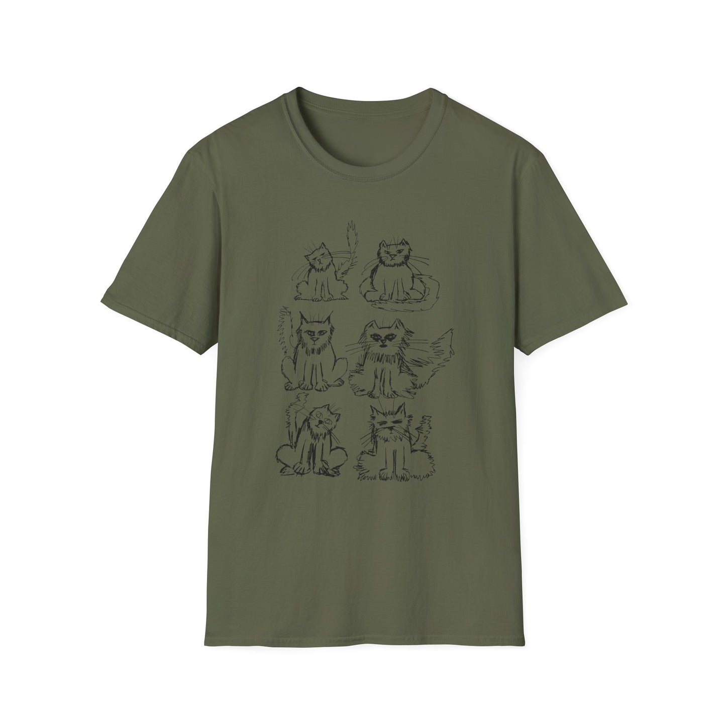 original drawing another six cats tshirt