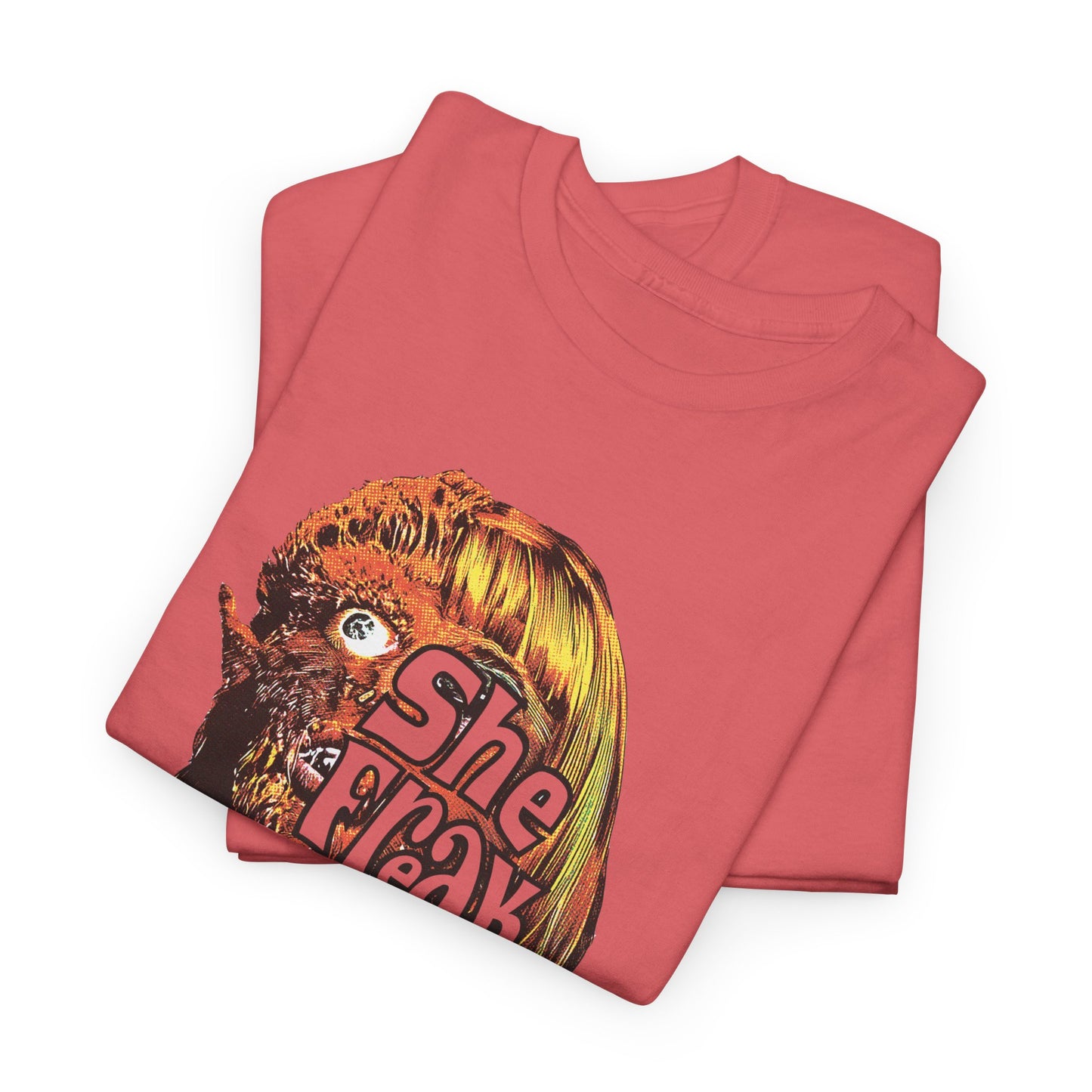 she freak 1967 exploitation horror film comic halftone style tshirt