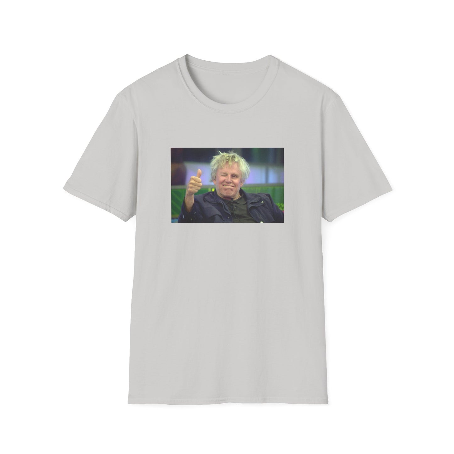 gary busey thumbs up tshirt