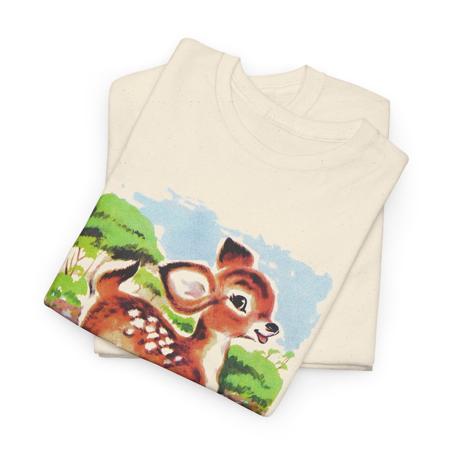 another vintage cute baby deer reproduction tshirt