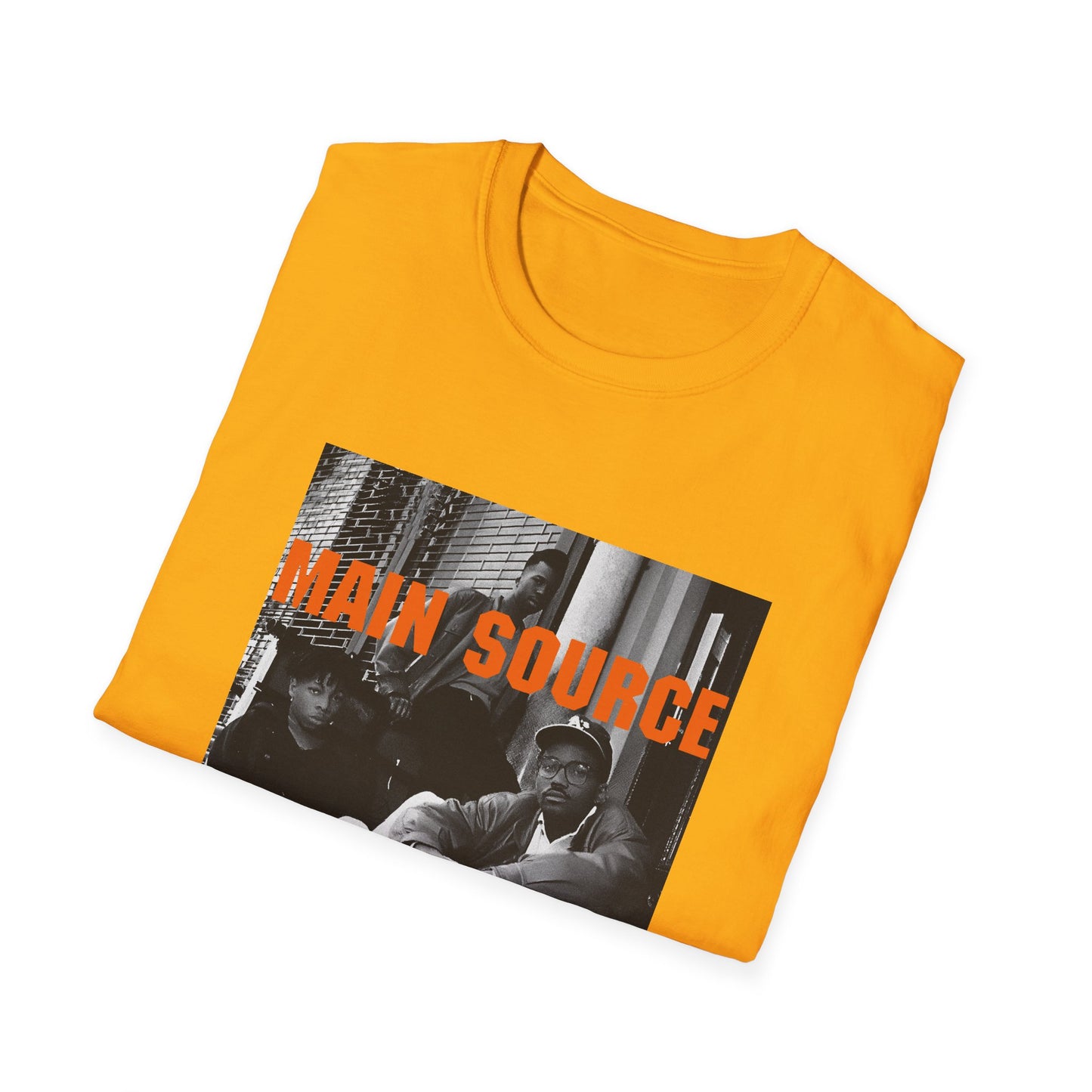 main source 90s hip hop legends photo on the street tshirt