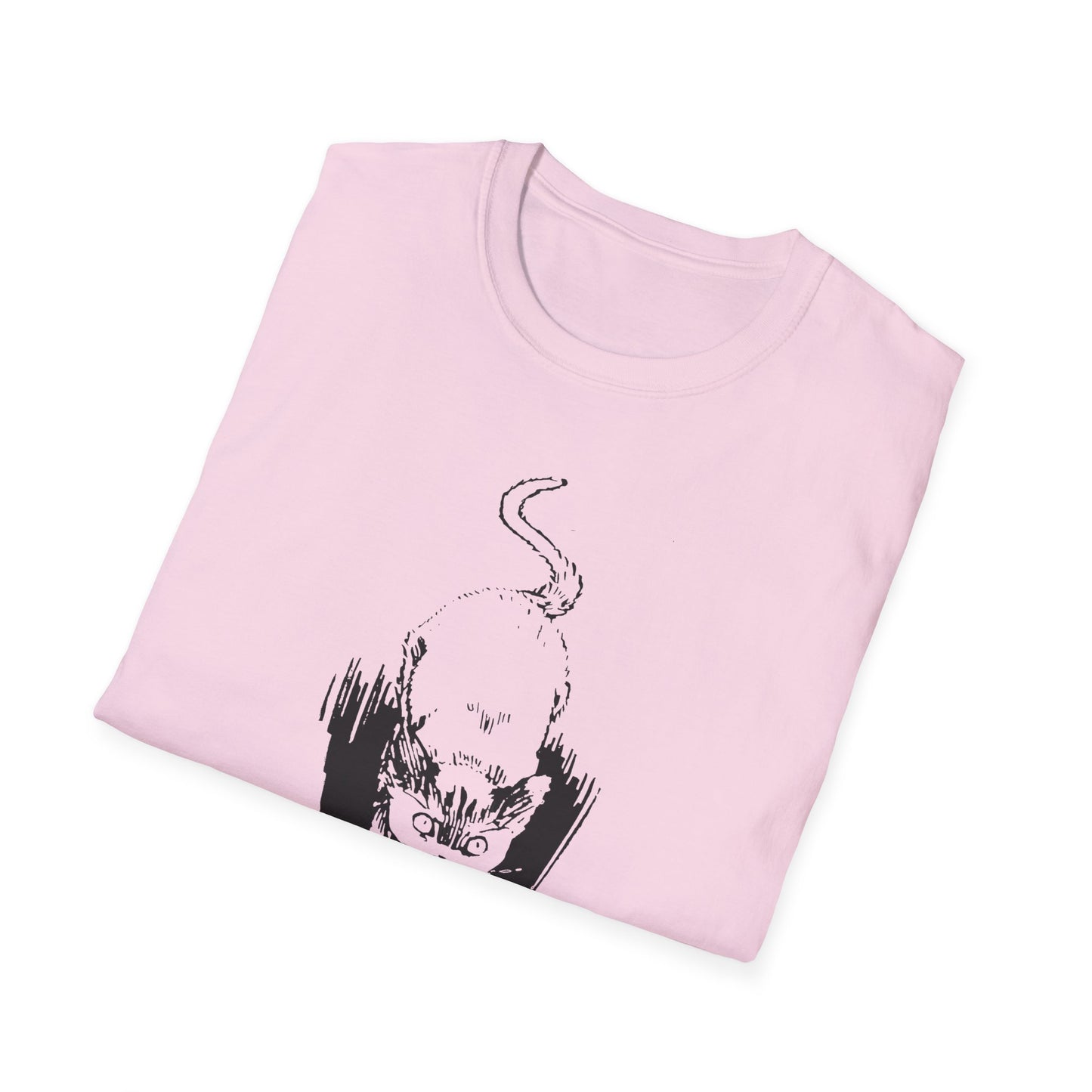 1896 spooked cat from songs for little people monograph illustration by h. stratton tshirt