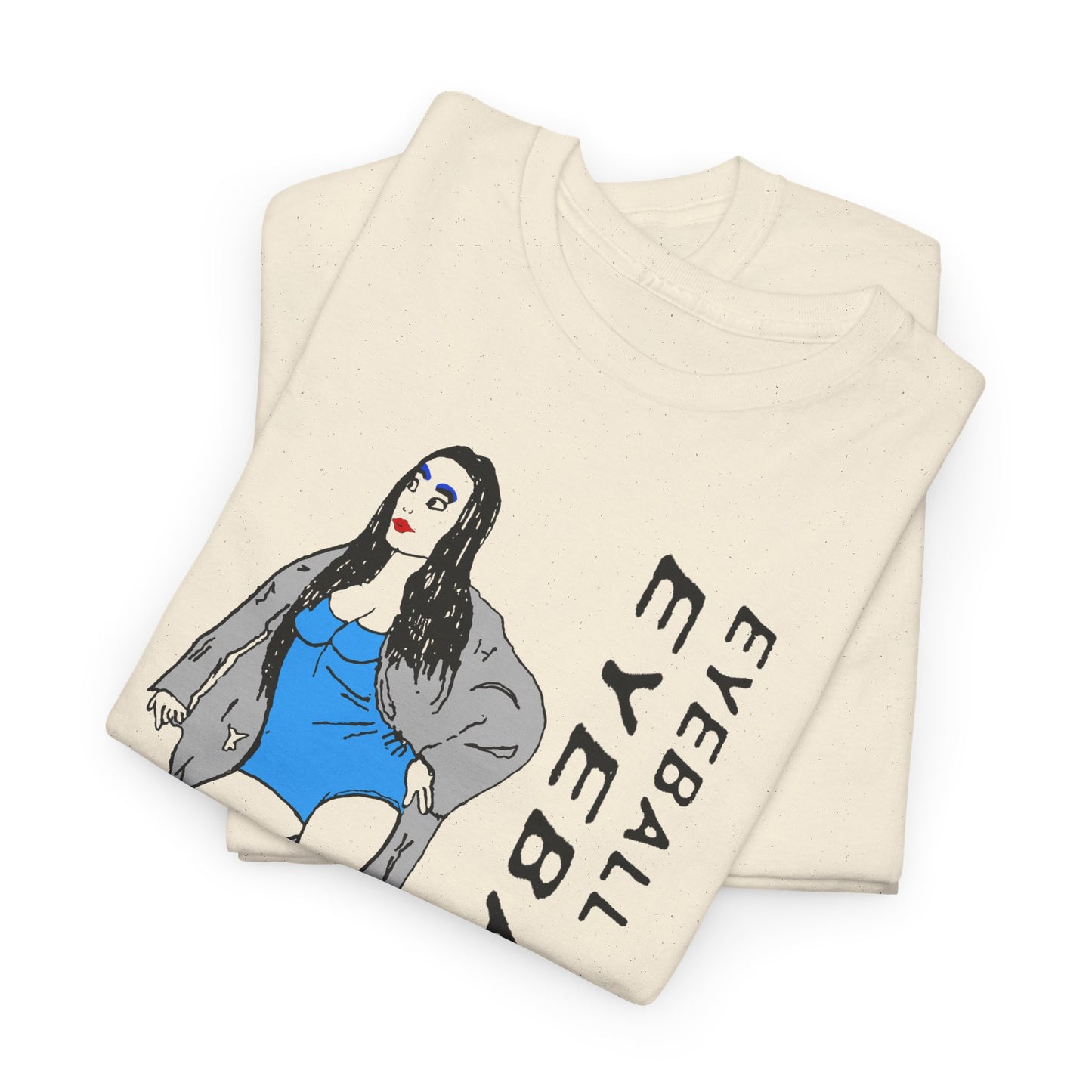 original drawing vintage qsl card inspired eyeballs weird tshirt