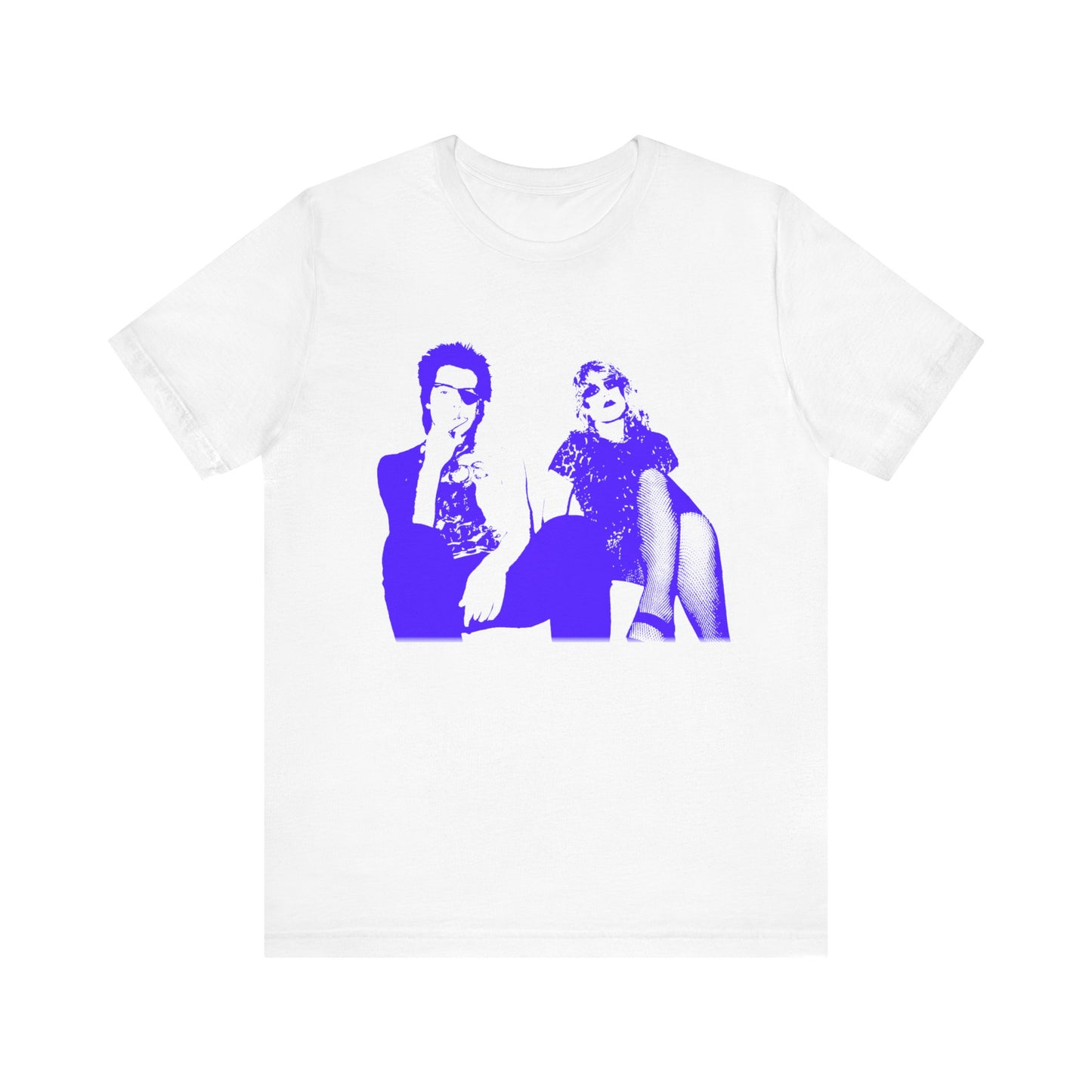 the real sid and nancy purple/blue stencil fan art tshirt