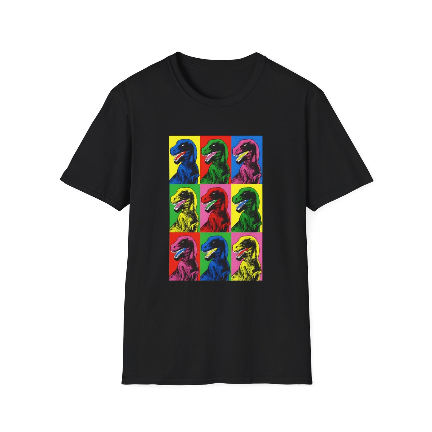 stanley desantis dinosaur pop art as worn by steven spielberg on jurassic park 1993 movie set tshirt