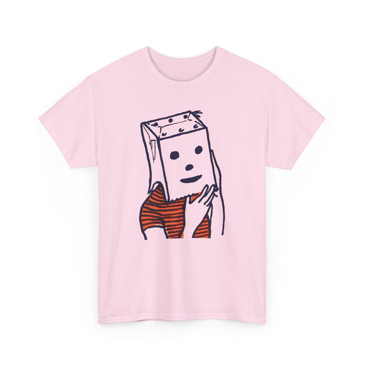 1950s magazine art paper bag halloween mask graphic tshirt