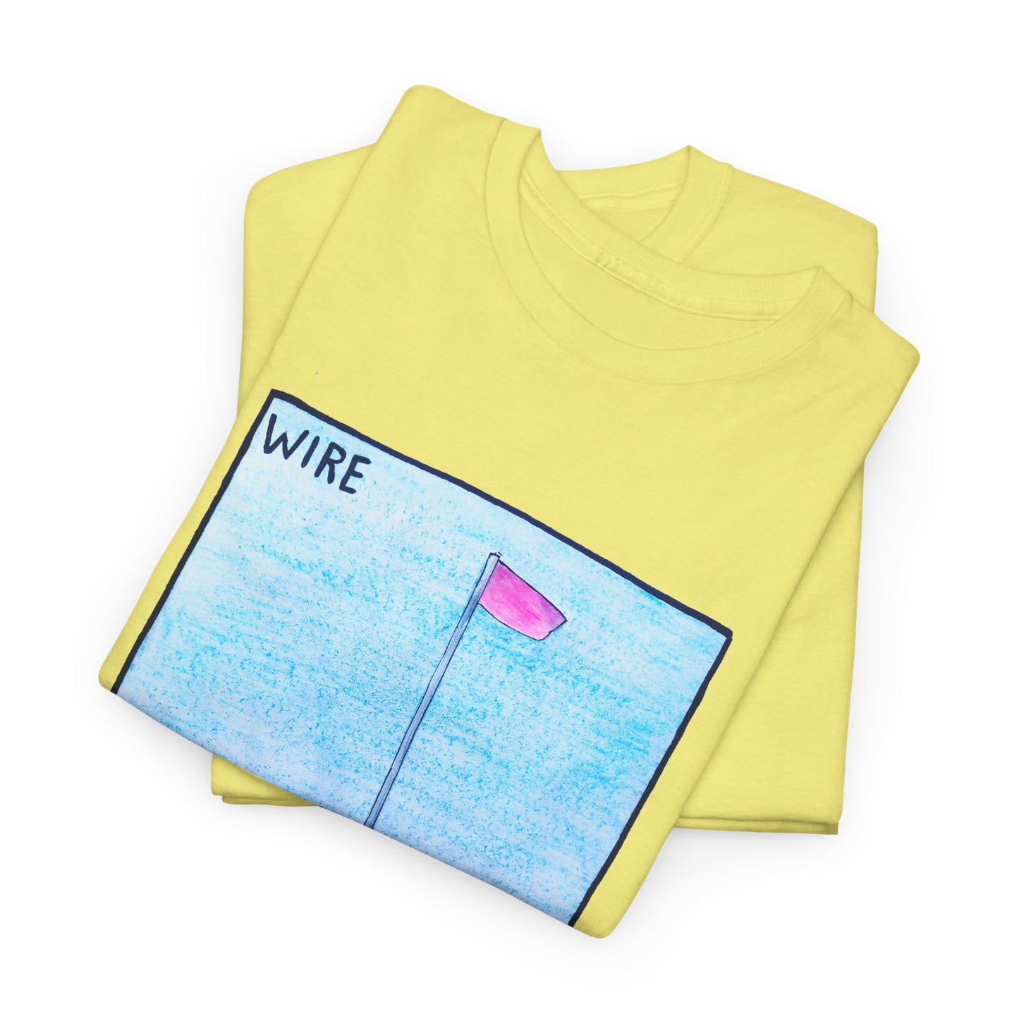 wire 1977 pink flag album cover homemade fan art tshirt