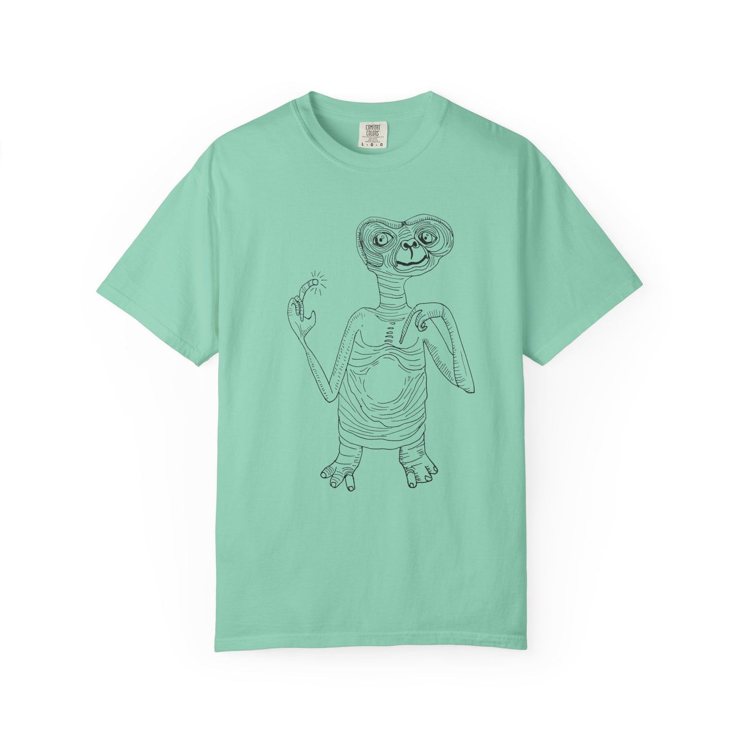 original drawing E.T the extraterrestrial tshirt on comfort colors