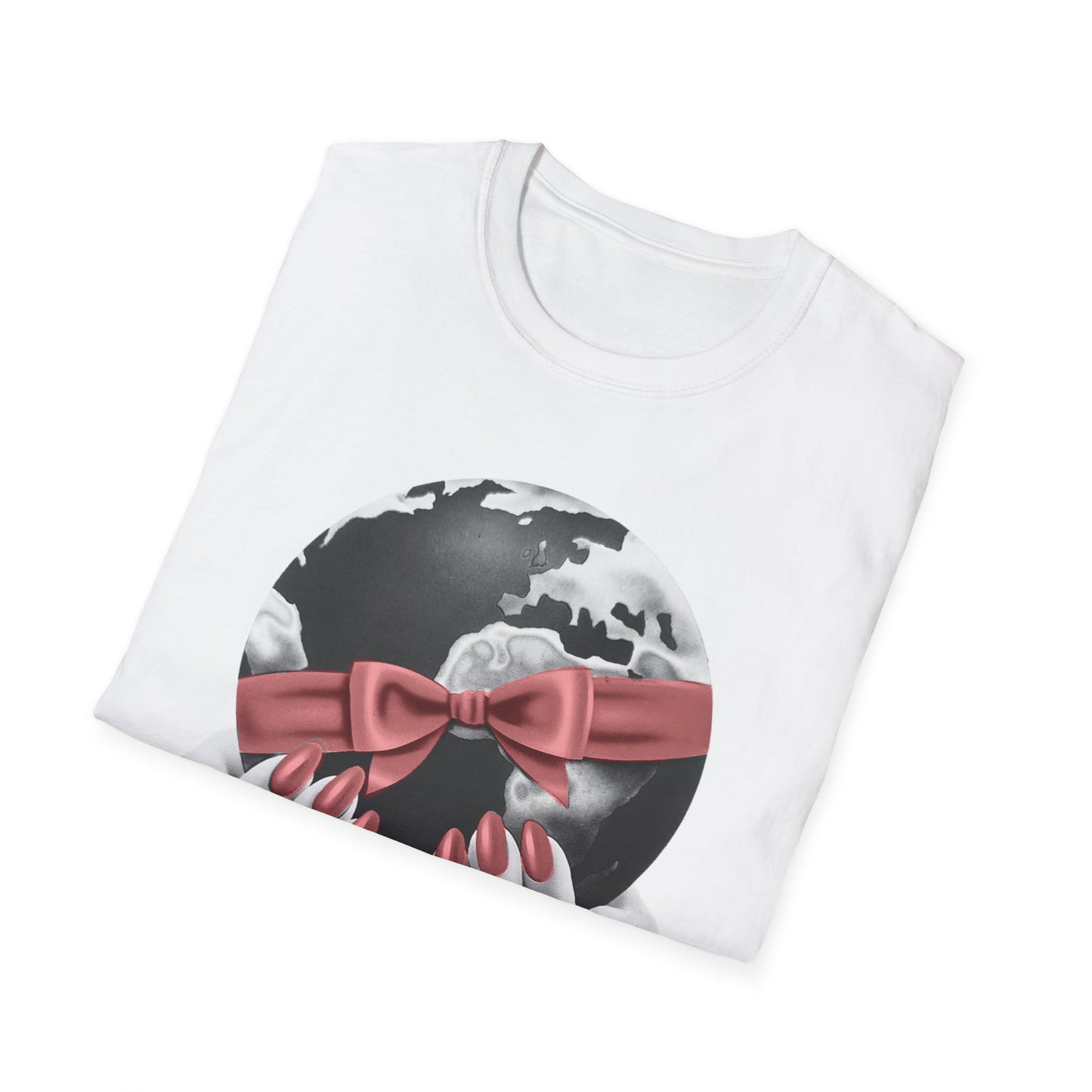 i'd give you the world 1980s graphic from a greeting card red nail version tshirt