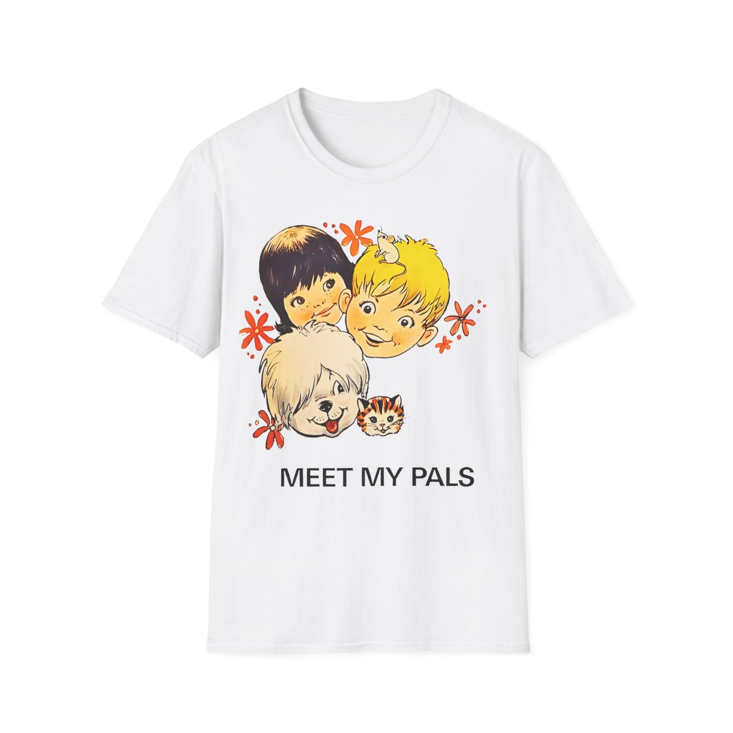 meet my pals mr. mugs sheepdog tshirt