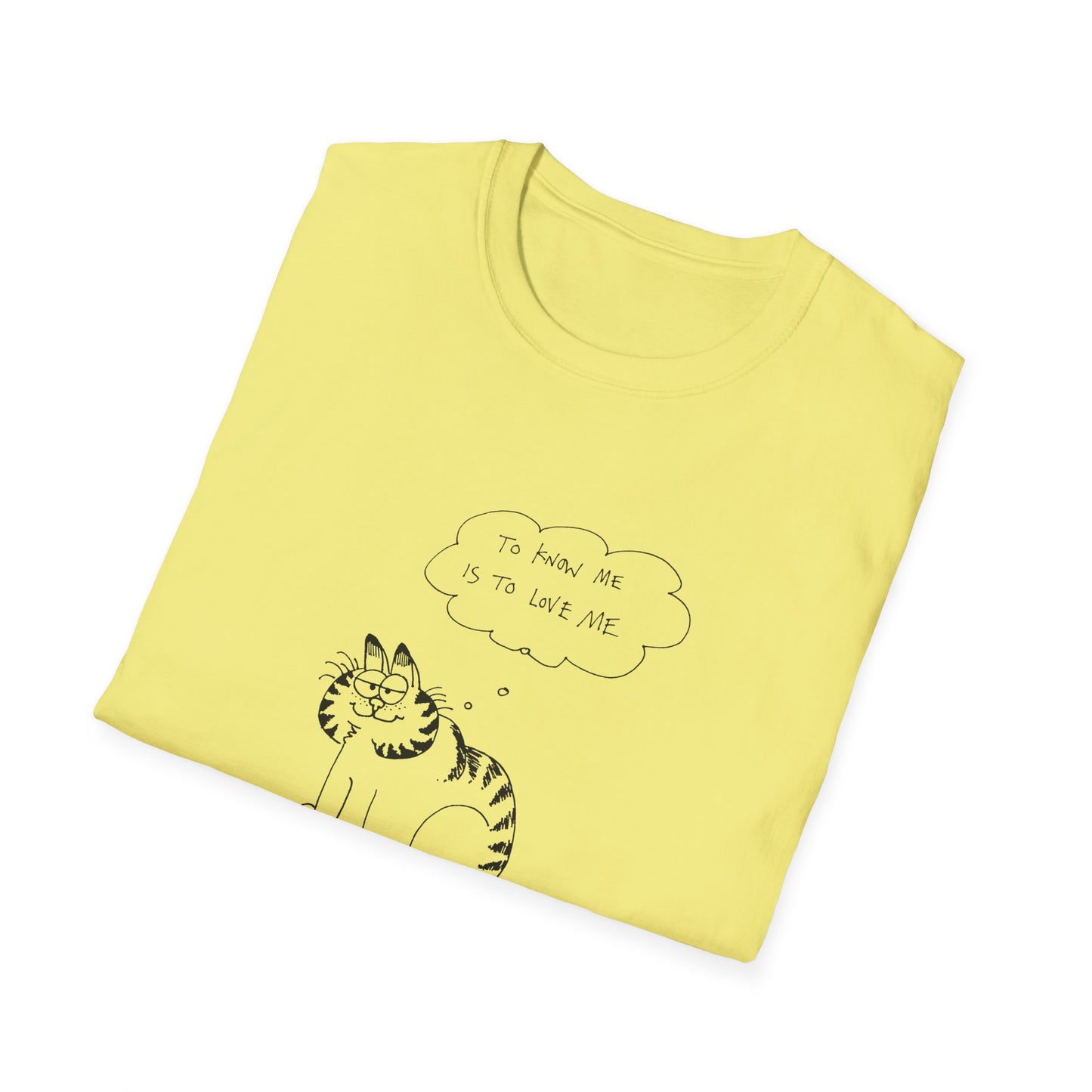 original drawing garfield fan art to know me is to love me tshirt