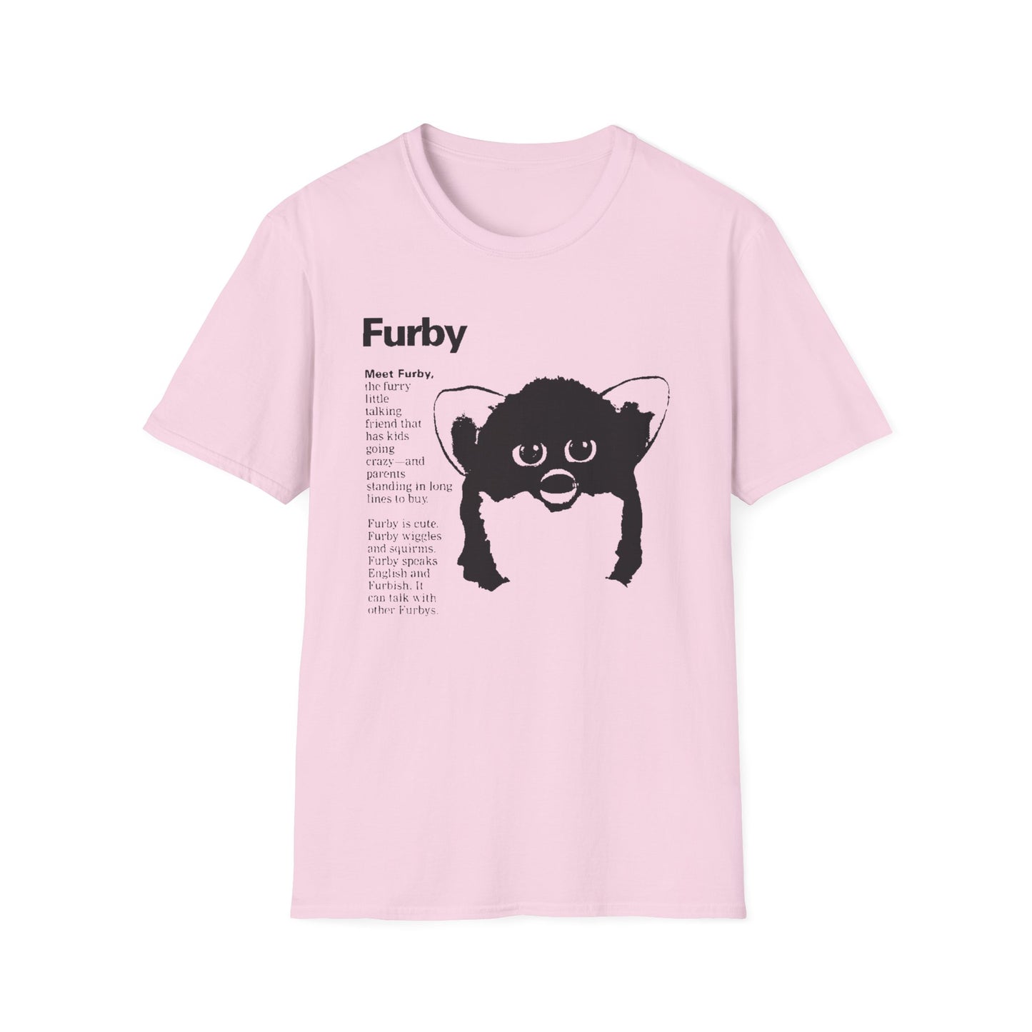 1990s furby advertisement meet furby fan art tshirt