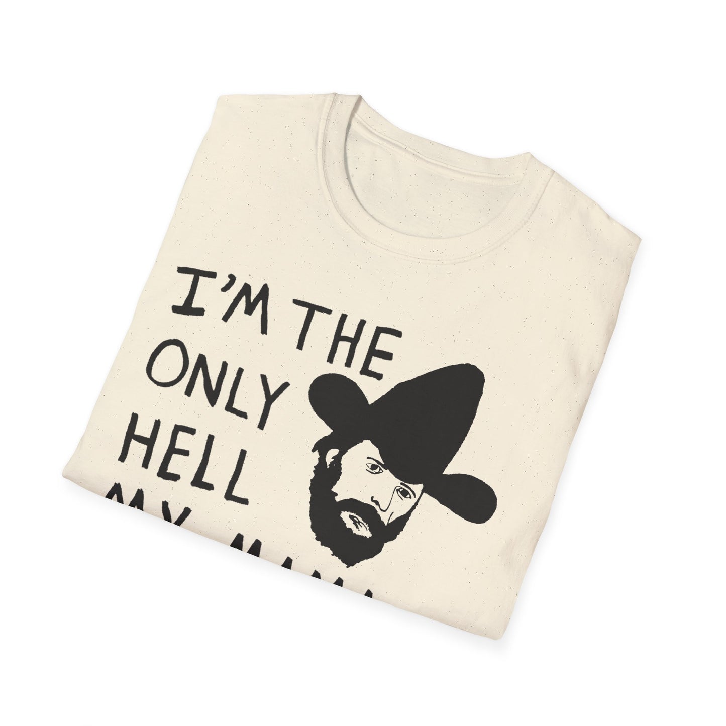 johnny paycheck 1970's country outlaw legend i'm the only hell my mama ever raised original drawing tshirt