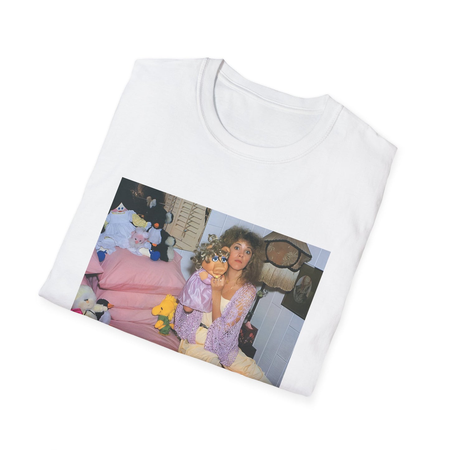 stevie nicks and miss piggy photo tshirt, unisex softstyle