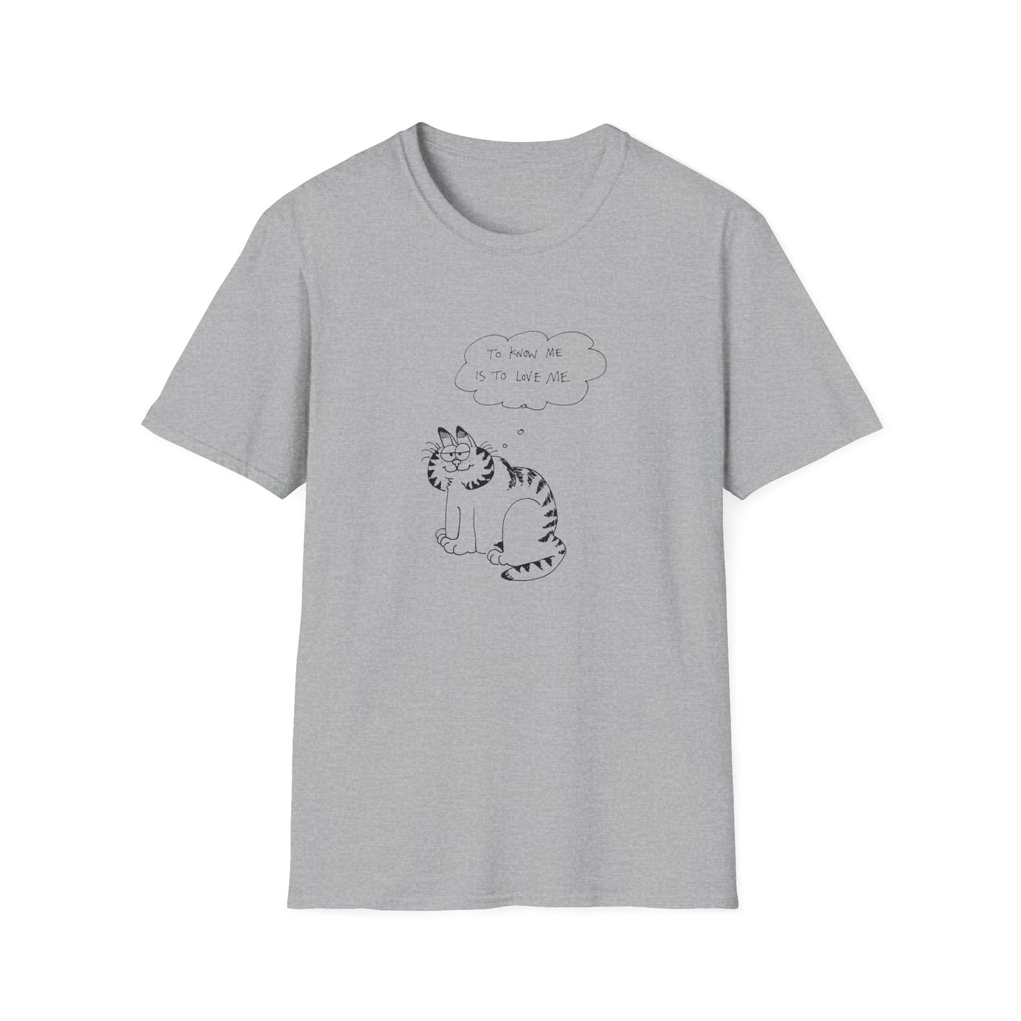 original drawing garfield fan art to know me is to love me tshirt