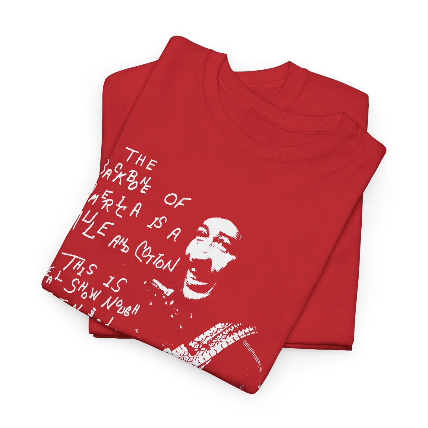 1976 the backbone of america is a mule and cotton album by abner jay stretched graphic tshirt