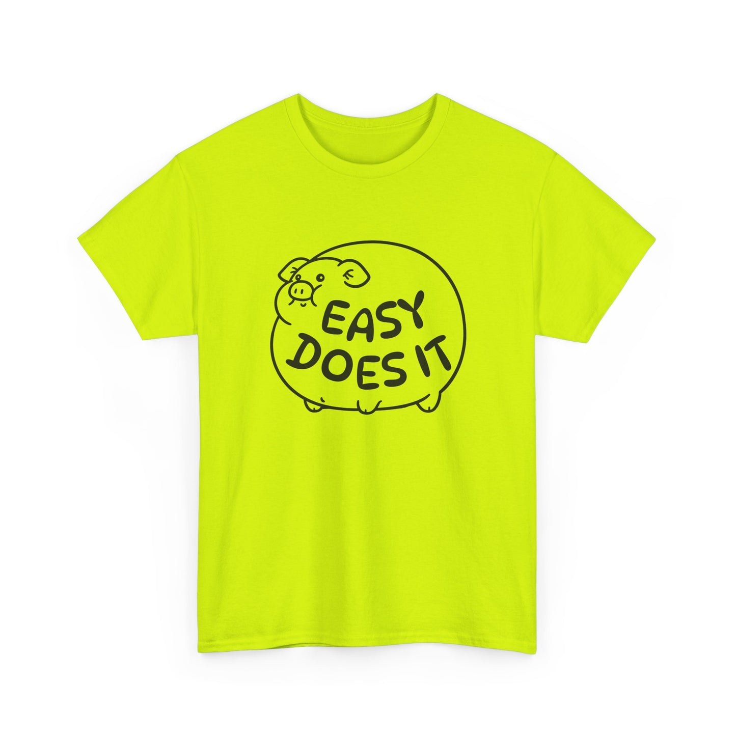 easy does it inflated pig tshirt