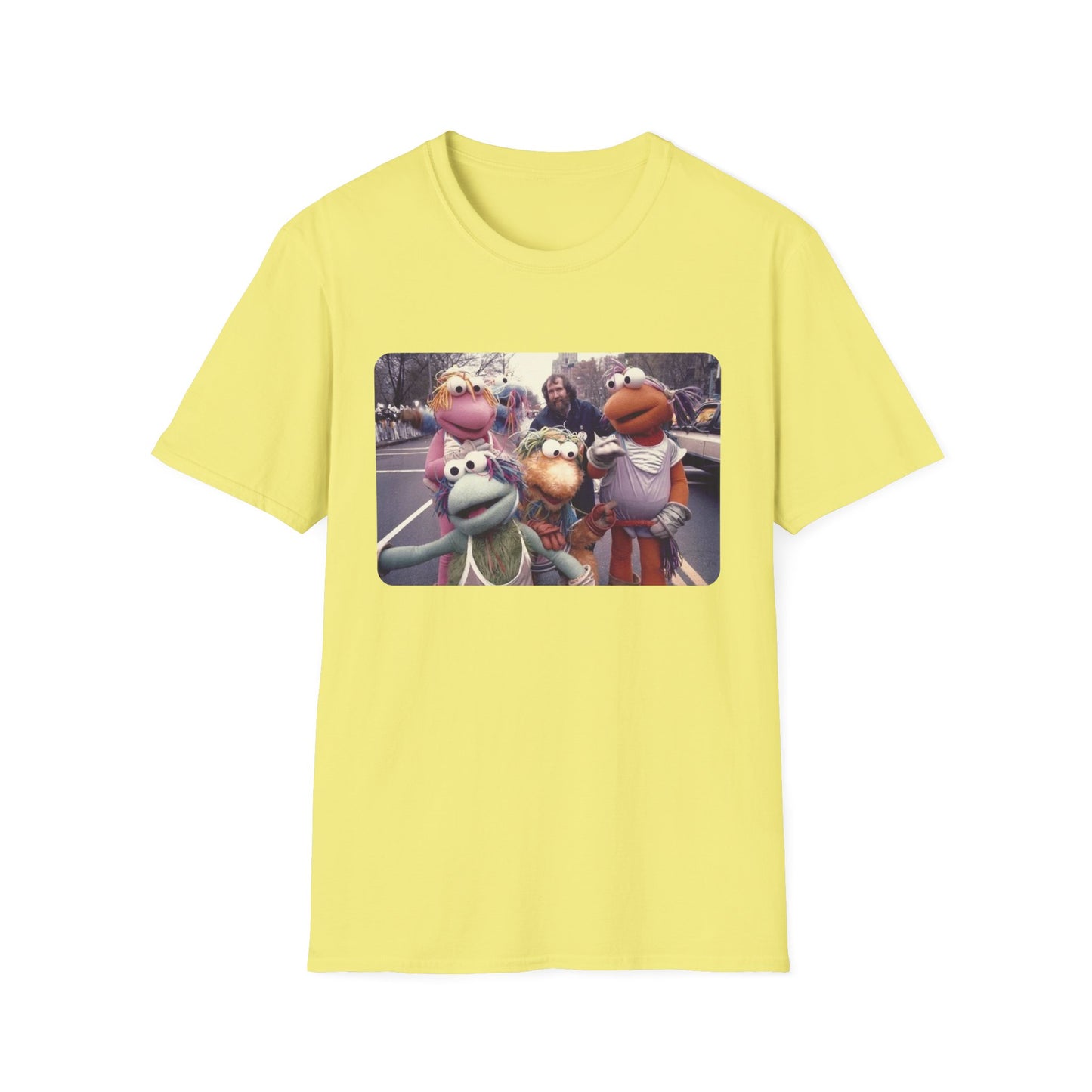 jim henson and the full-body fraggles at the 1984 macy's thanksgiving parade photo tshirt