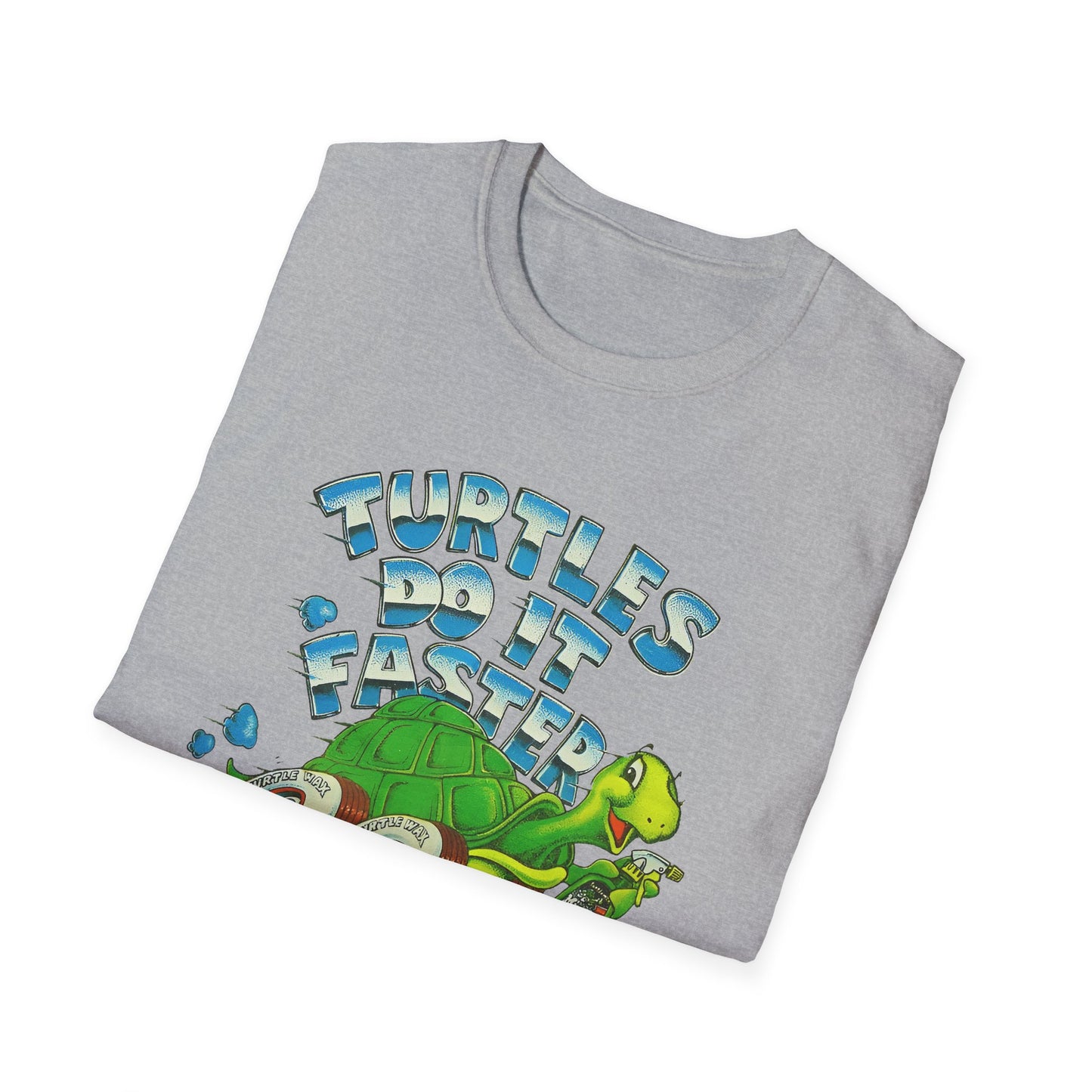 1980s turtle wax advertisement turtles do it faster reproduction tshirt