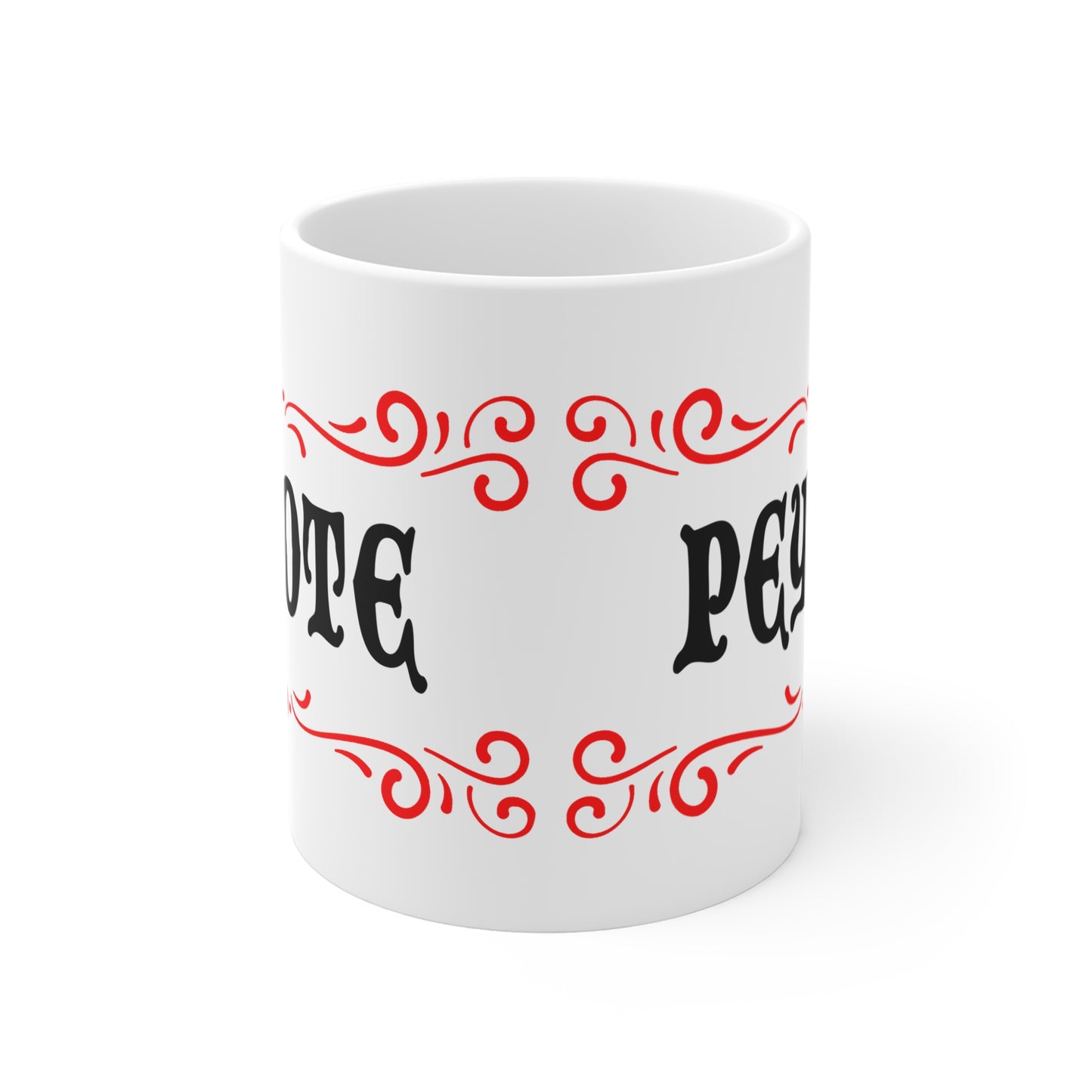 vintage inspired tongue in cheek peyote drug mug