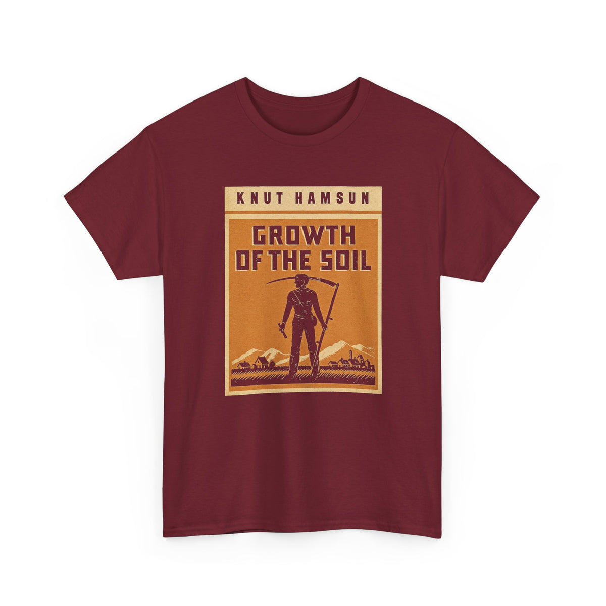 knut hamsen 1917 growth of the soil book cover tshirt