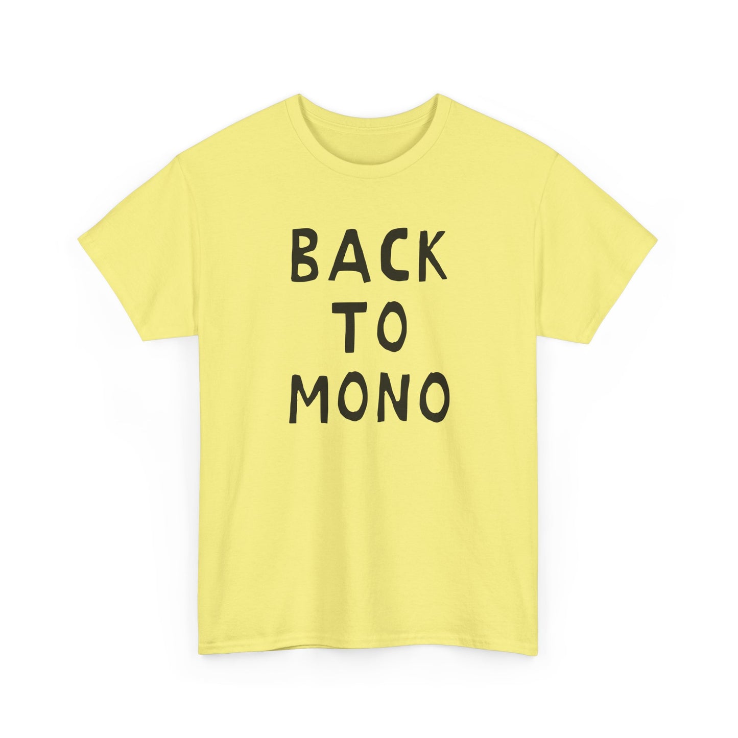 back to mono hand drawn font tshirt