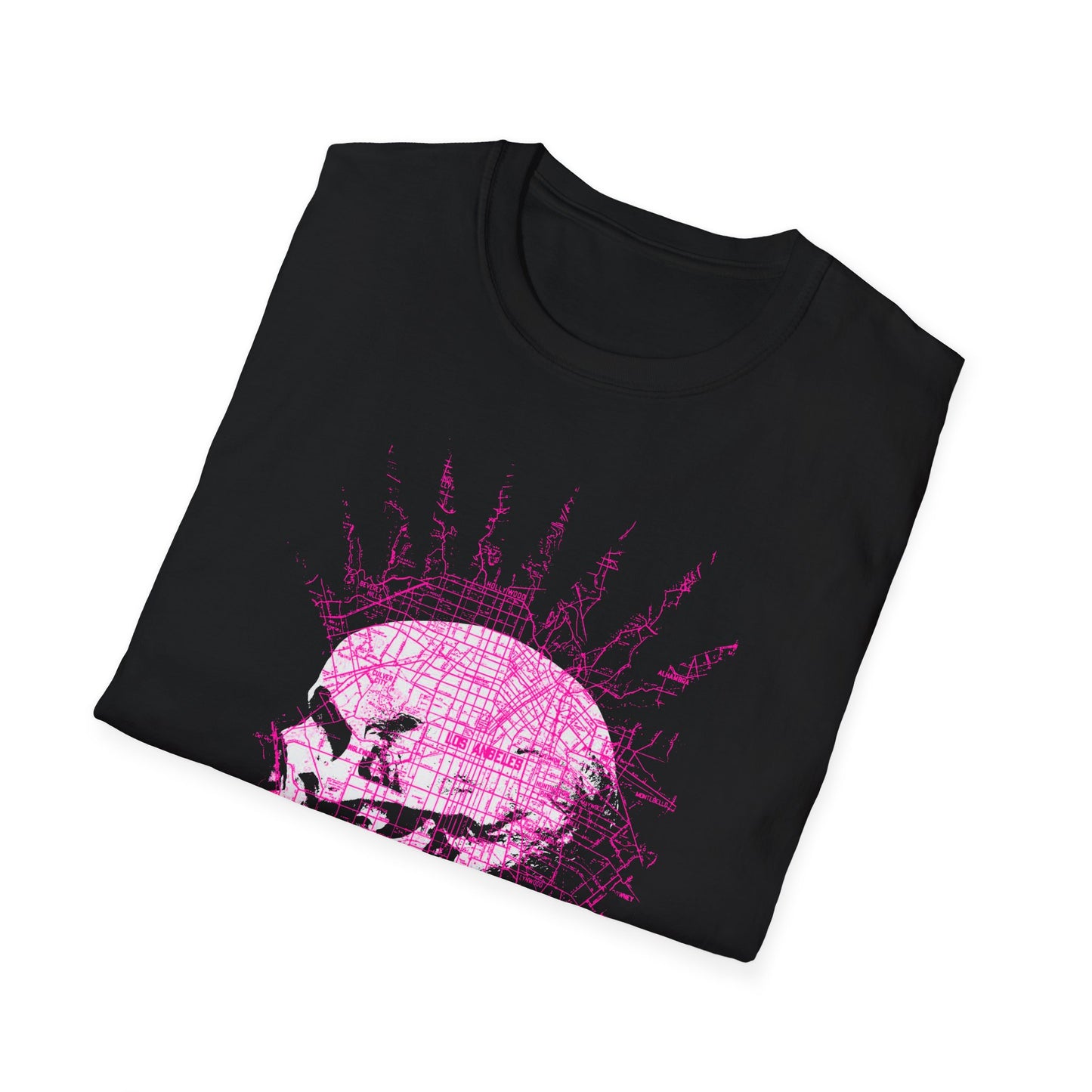 repo man skull punk in pink tshirt