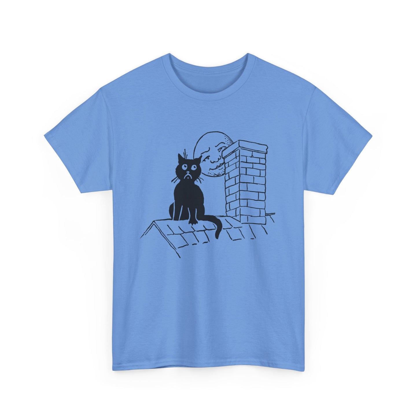 1906 postcard art can't you see i'm lonely cat on roof tshirt