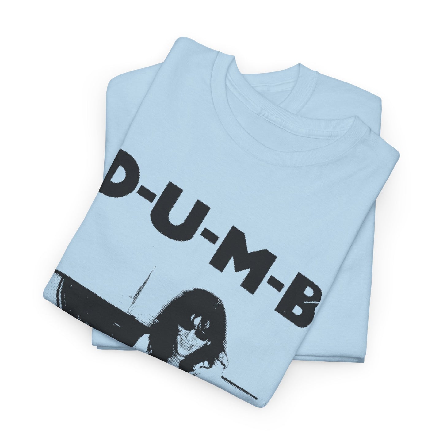 joey ramone D-U-M-B pinhead lyric photo tshirt