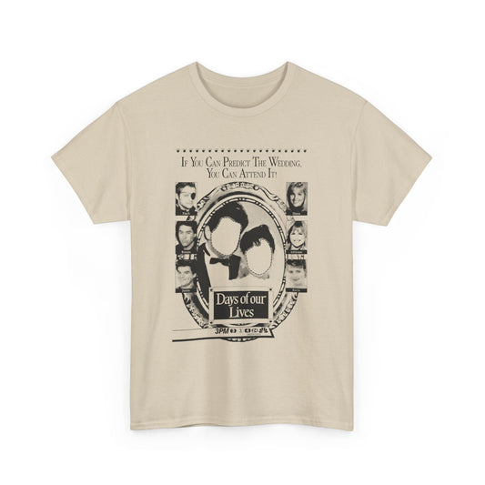 1988 tv ad for days of our lives soap opera reproduction tshirt