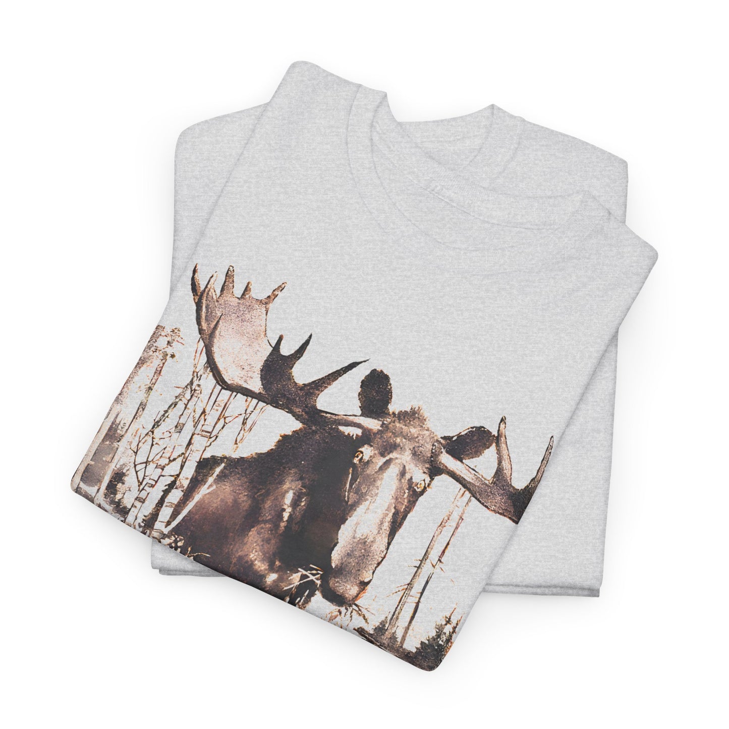 1908 outdoor life magazine cover with moose illustration custom edit tshirt