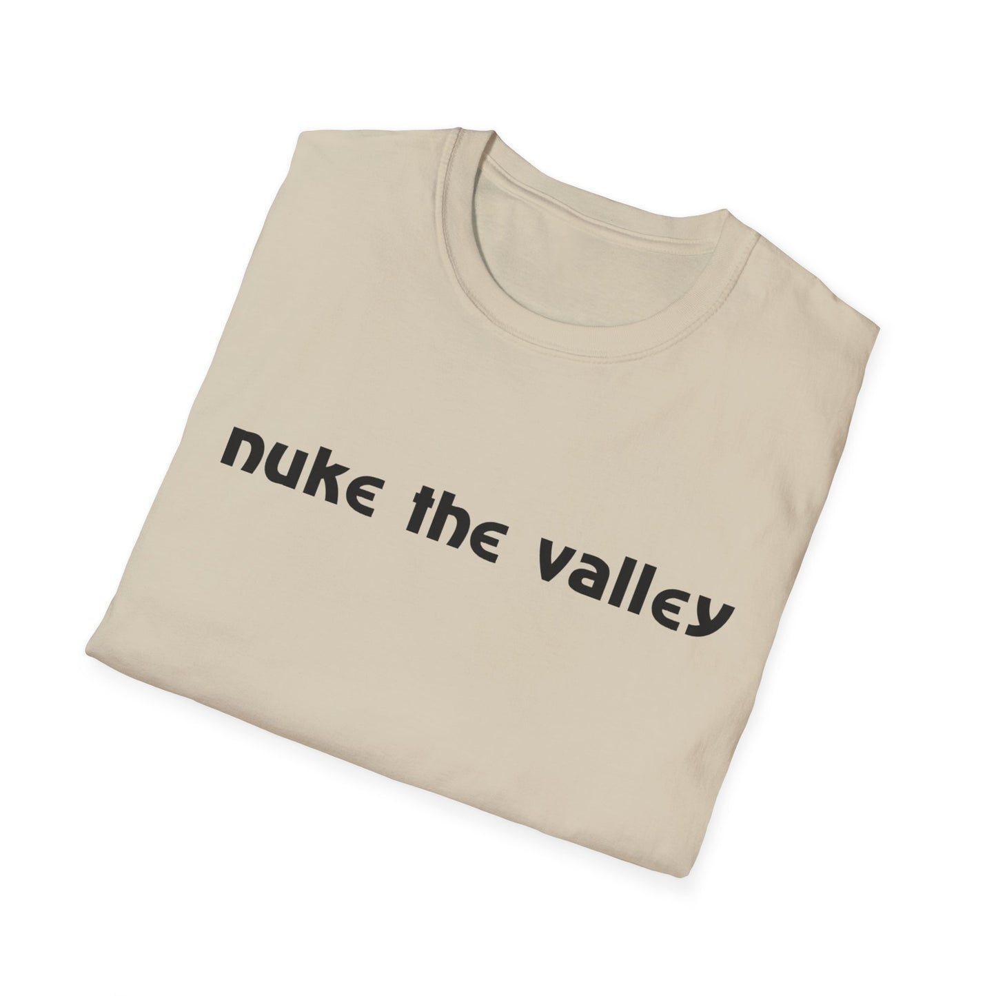 80s slogan "nuke the valley" tshirt