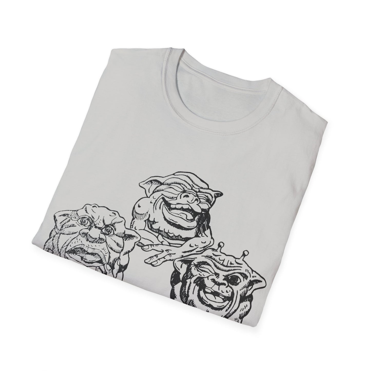 1980s boglins fan design featuring boint, doink, and squit tshirt