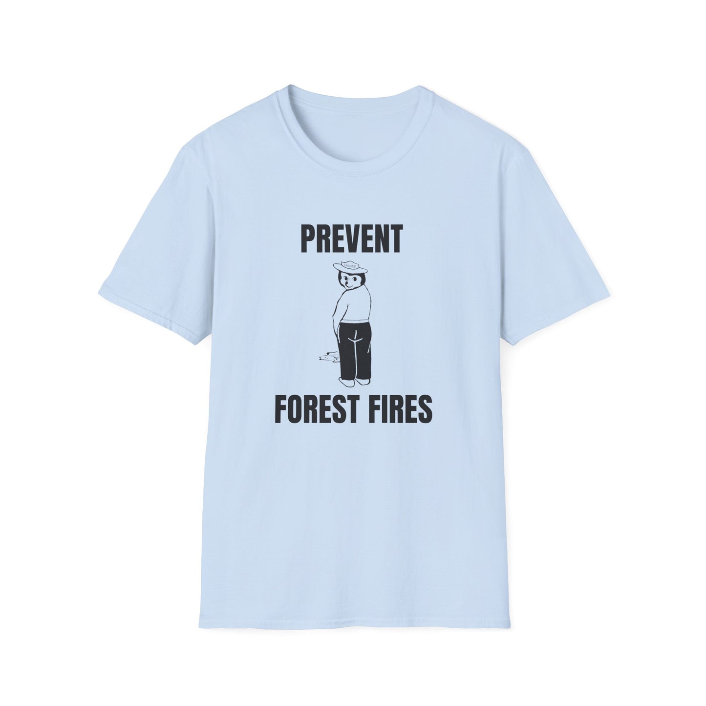 smokey the bear parody 1970s vintage design re print black tshirt