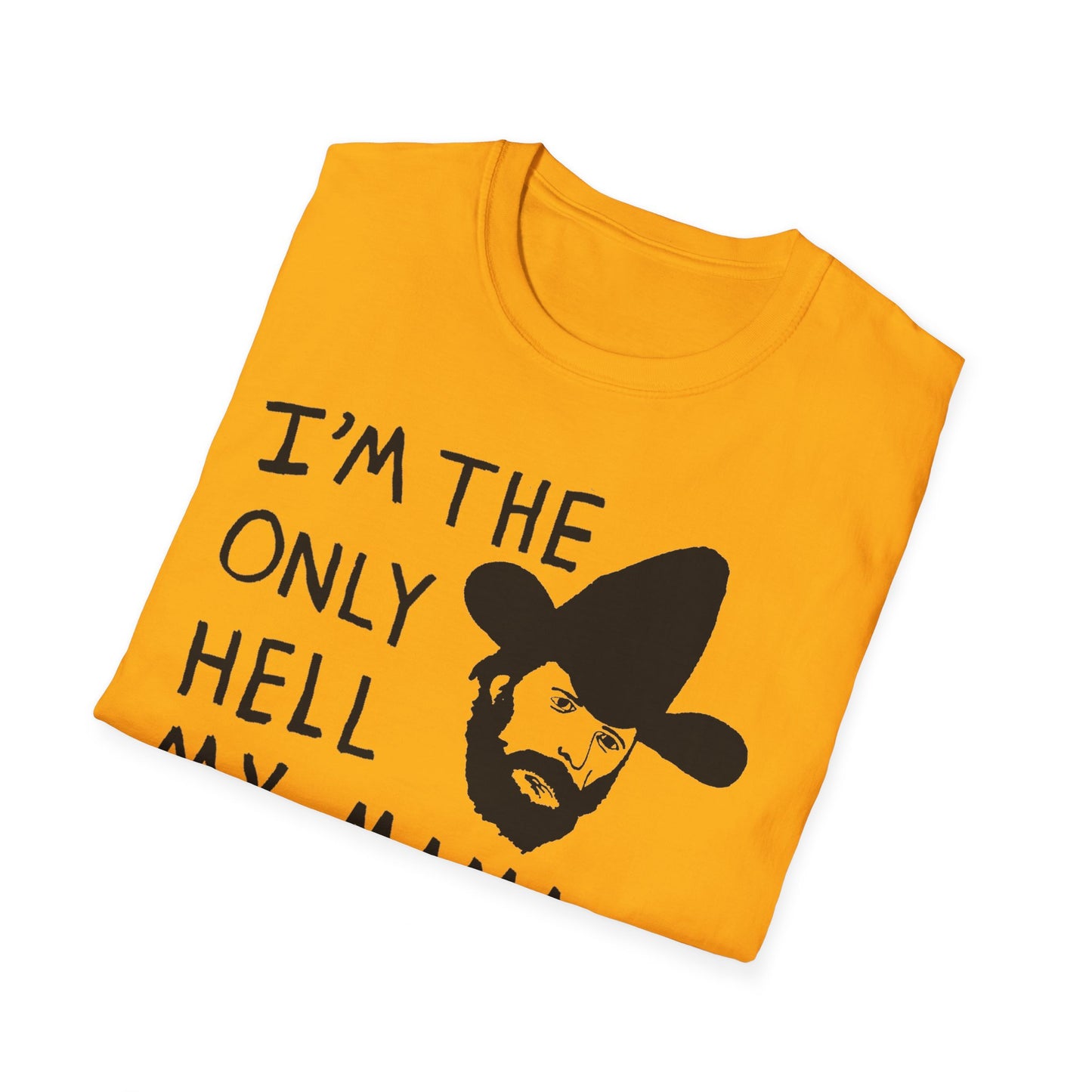 johnny paycheck 1970's country outlaw legend i'm the only hell my mama ever raised original drawing tshirt