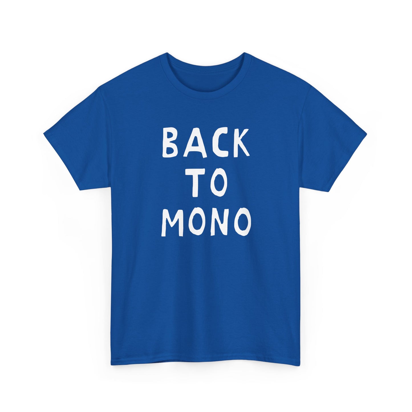 back to mono hand drawn font tshirt