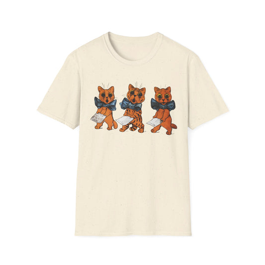 louis wain famous tenors colored lithograph reproduction tshirt