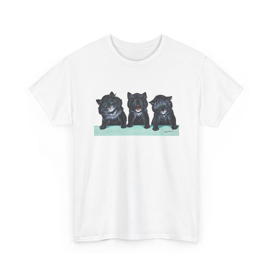 louis wain anthropomorphised cat painting 3 black cats