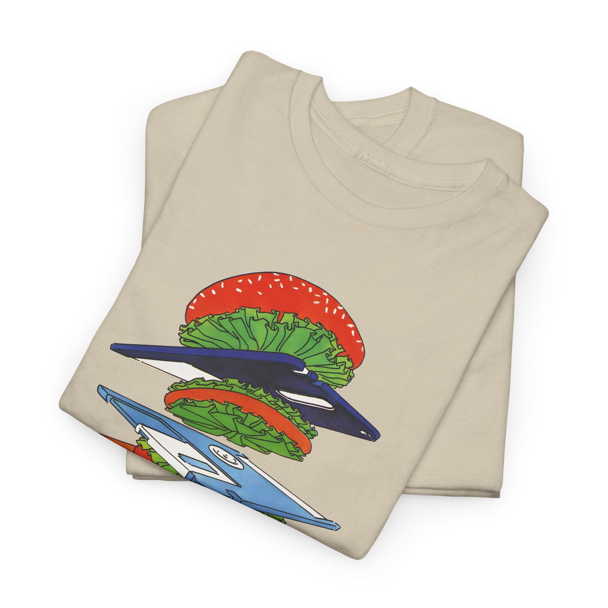 1989 uncredited art from micro mag floppy disc burger tshirt