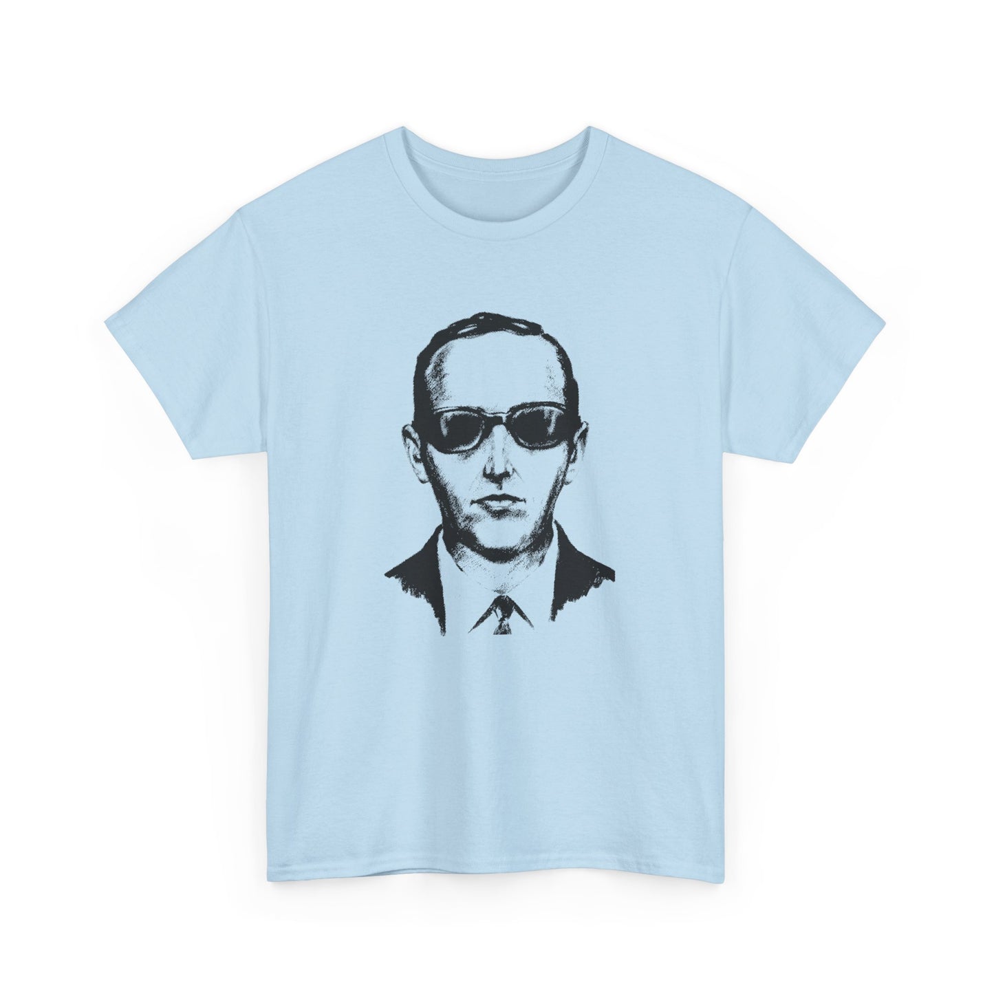 d.b. cooper fbi sketch large head tshirt