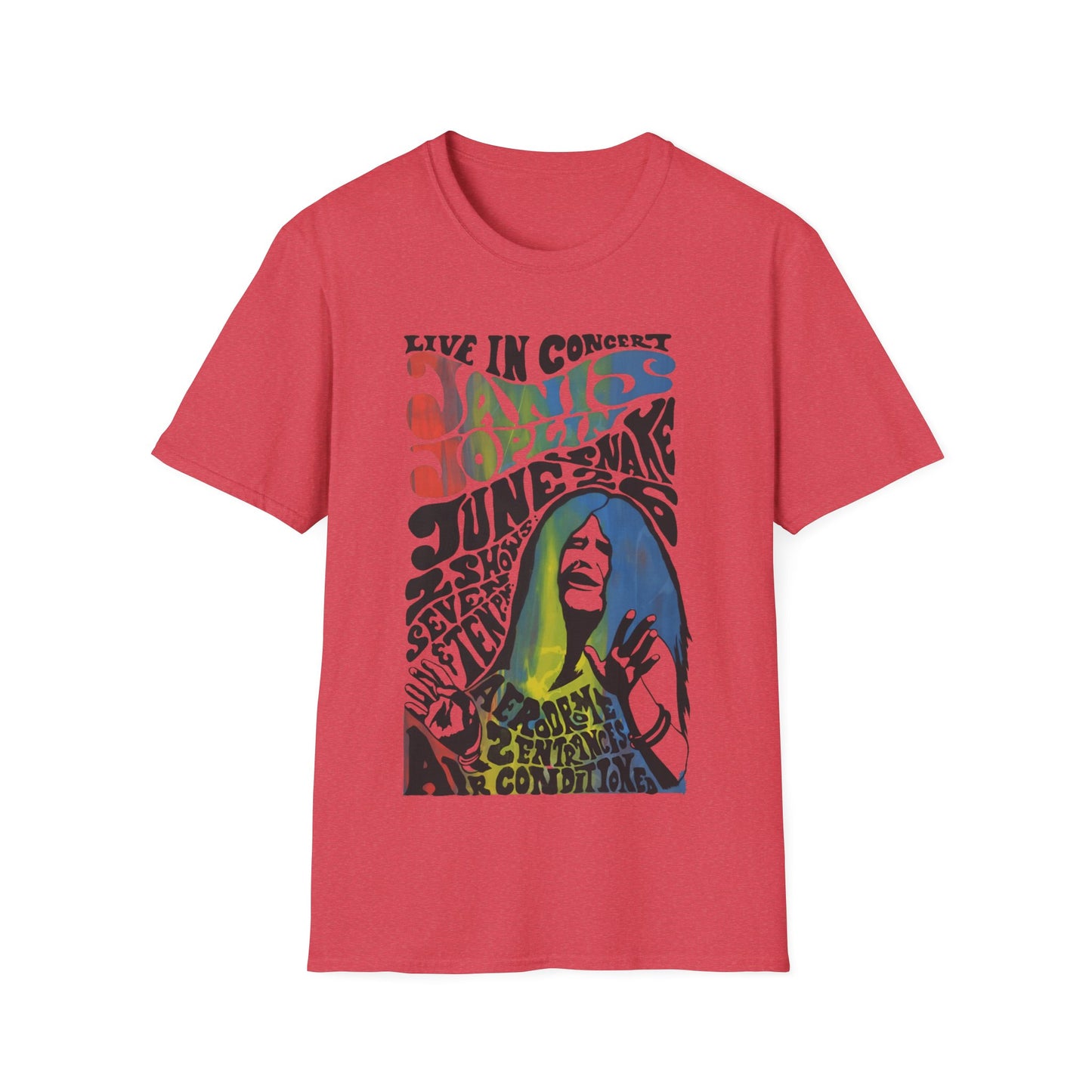 1968 janis joplin new york aerodrome concert poster tshirt